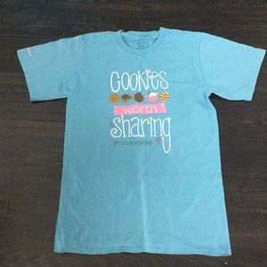 A blue Girl scout tee-shirt! Barely worn, worn 1-2